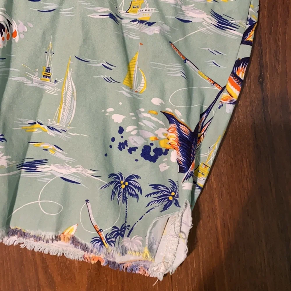 POLO RALPH LAUREN SUMMER FISH SAIL BOAT BERMUDA SHORTS BOYS SZ 14